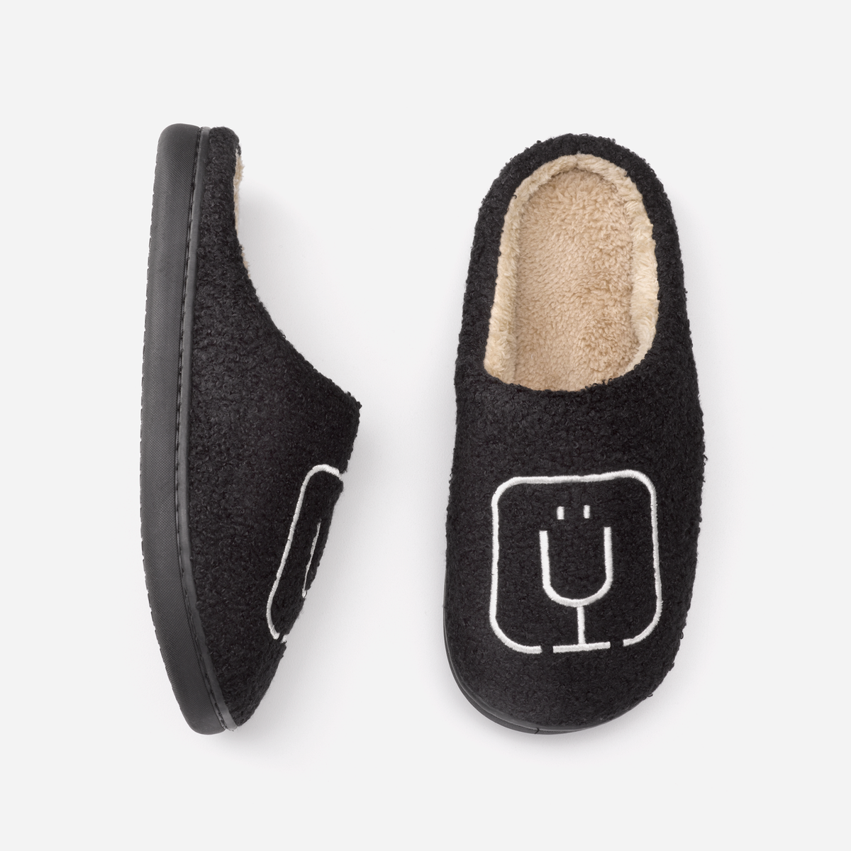 brumate-fuzzy-slippers-black-x5 apparel-slippers-above.png